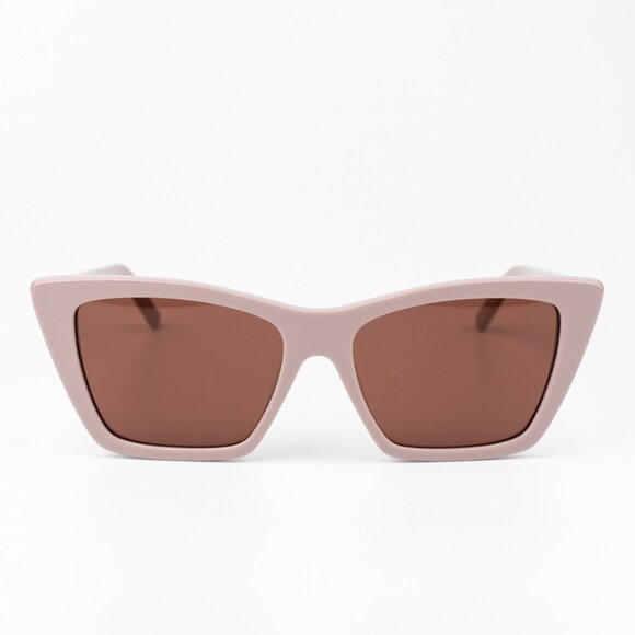 Saint Laurent Women Sunglasses Nude Pink Brown Cat Eye SL 276 MICA 058 BRAND NEW - Picture 4 of 17